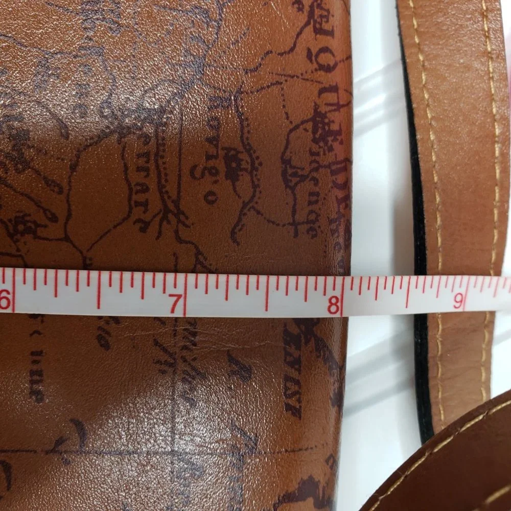 PATRICIA NASH Crossbody Purse 11x8x2" P521330 Floral Map Print Leather NEW! Exc - Picture 16 of 16